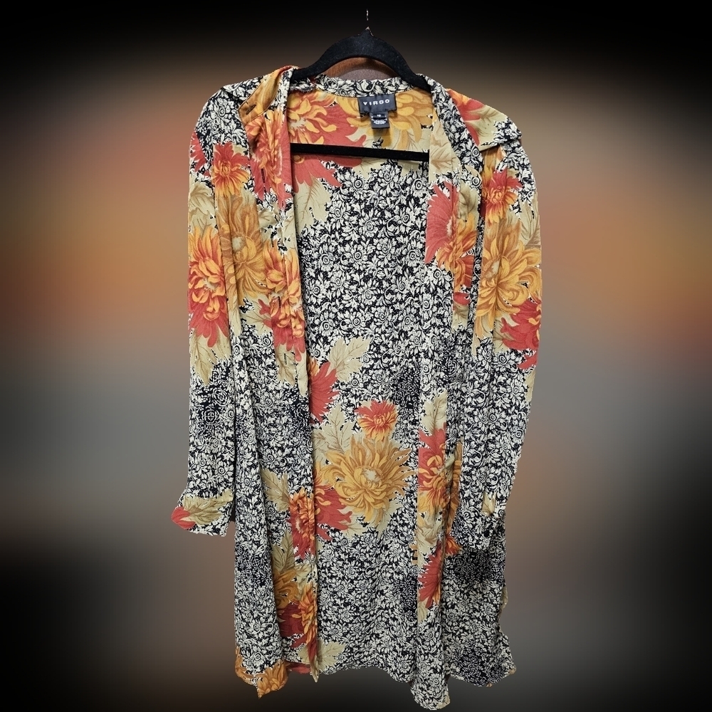 Virgo Floral Tunic - Black, Yellow, Red